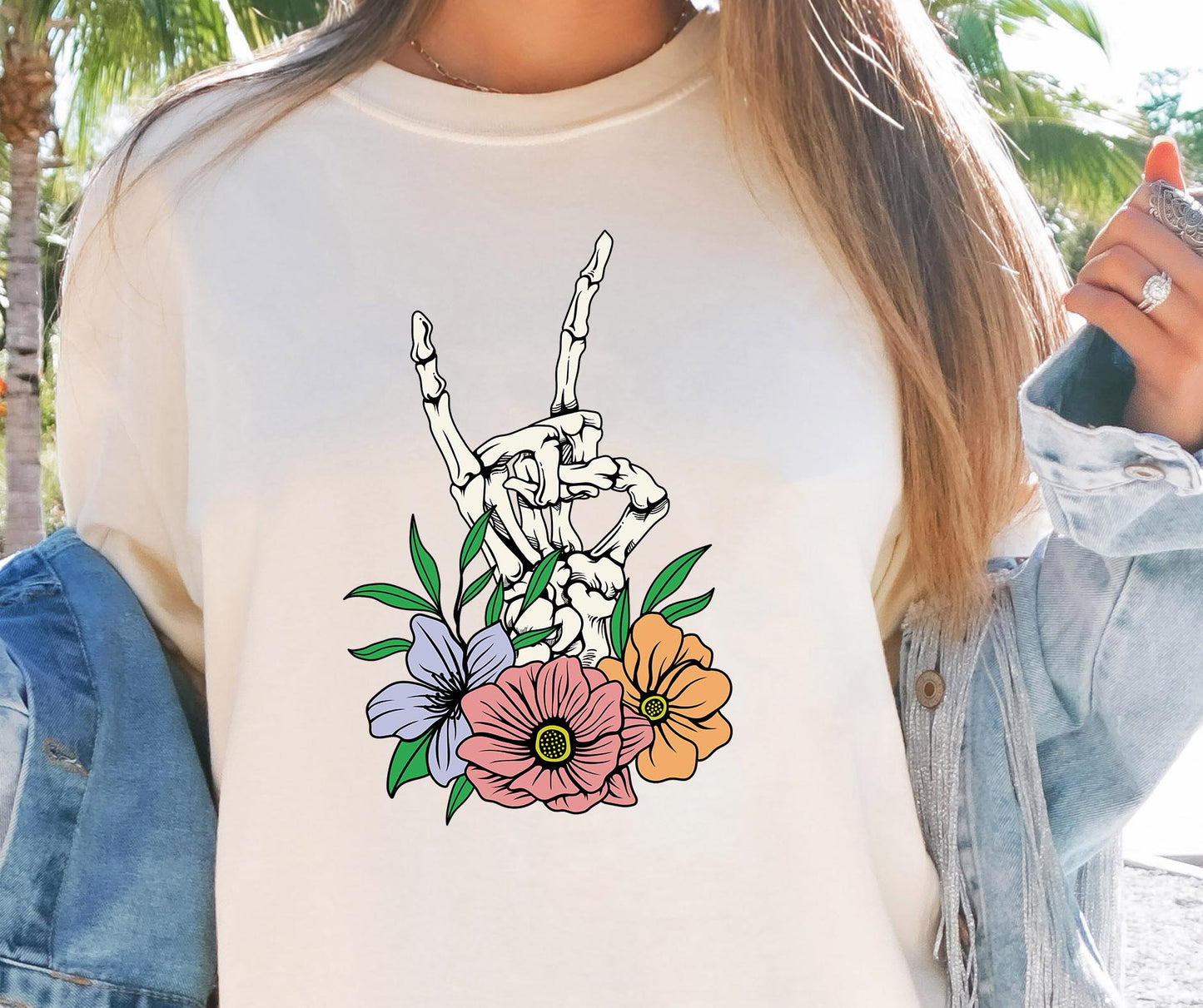 Floral Skellie Rocker