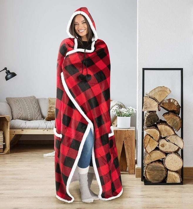 Hooded Blanket w Pockets