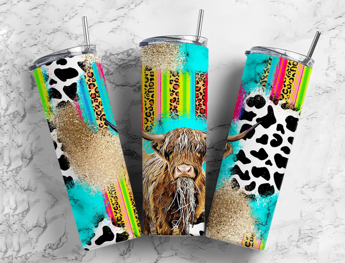 Rainbow Highland Tumbler