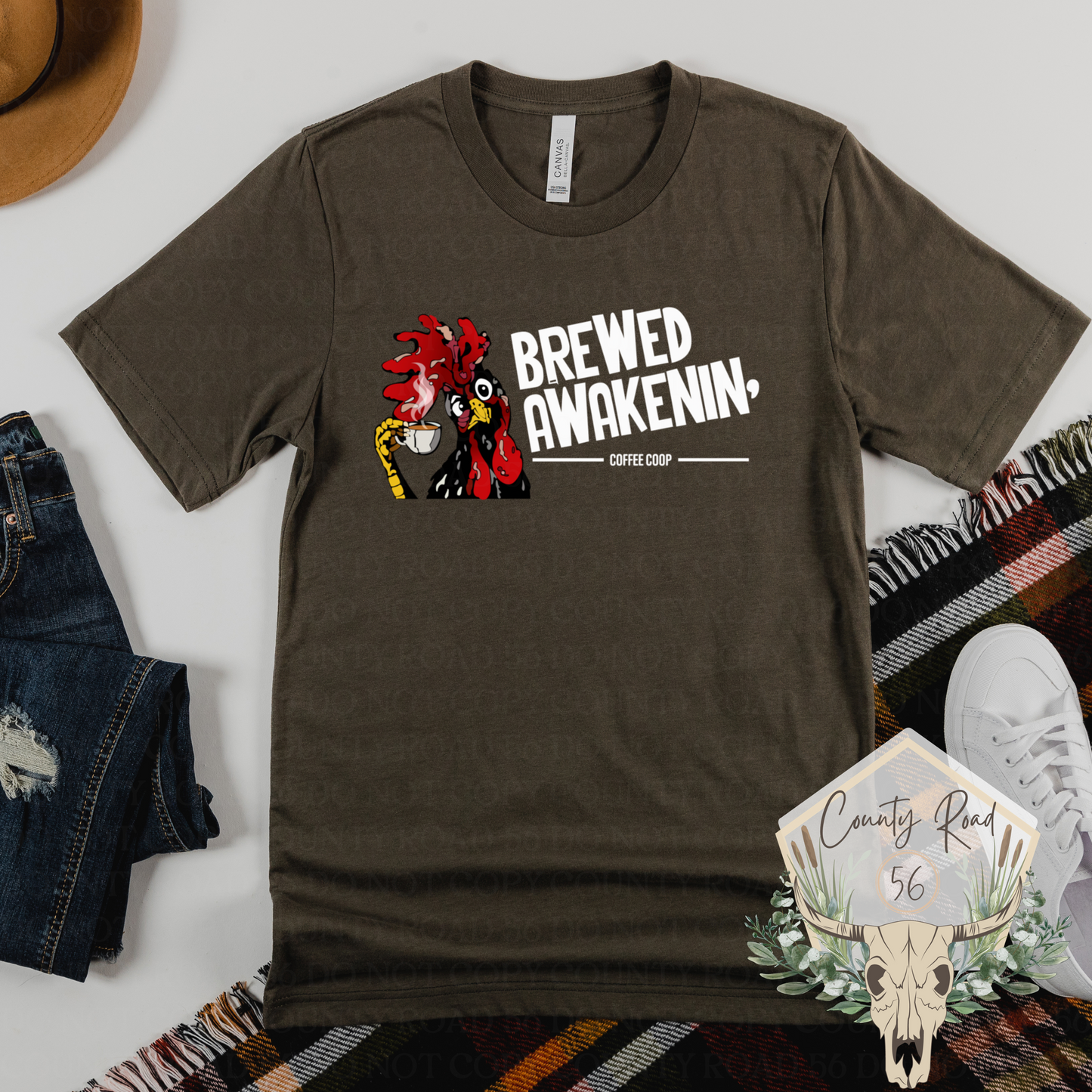Sue's Brewed Awakenin' ORIGINAL Crazy Chicken ADULT APPAREL