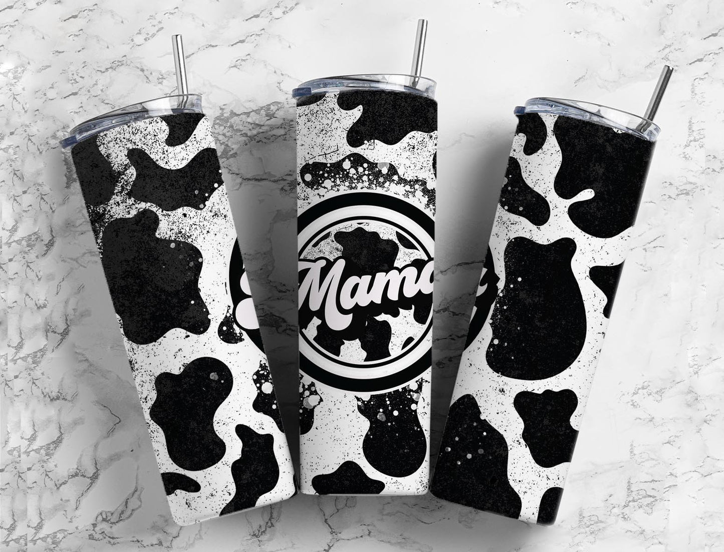 Cowhide Retro Mama Tumbler