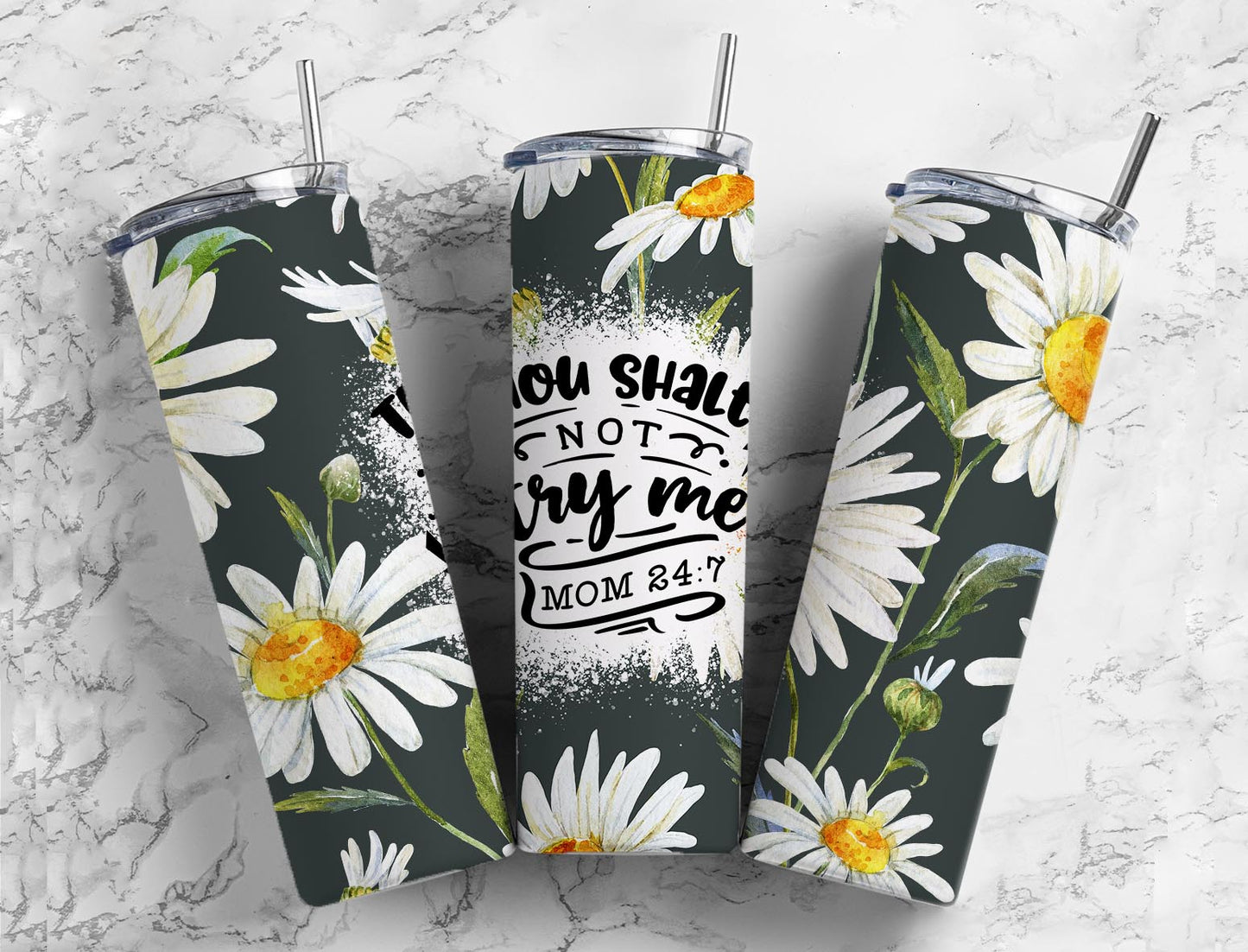 Thou Shall Not Try Me Mom Tumbler