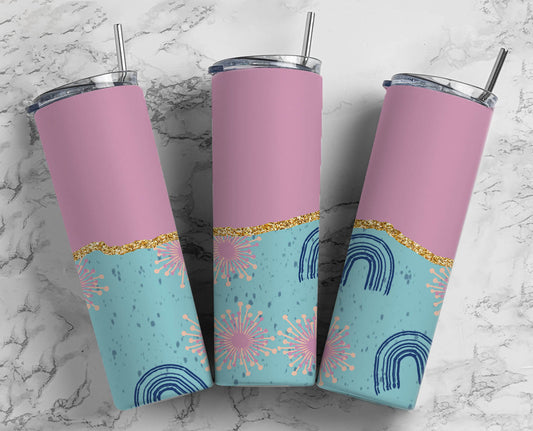 Pretty Half Rainbow Tumbler