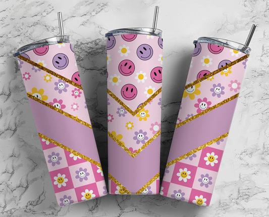 Hippie Smiles Abstract Tumbler
