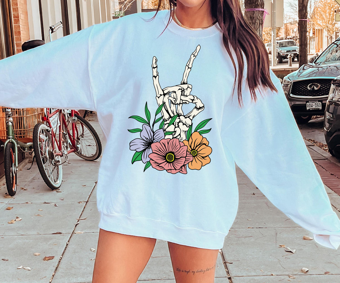 Floral Skellie Rocker