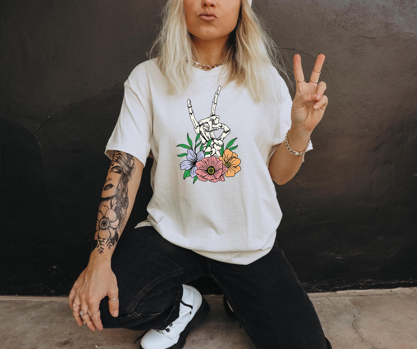 Floral Skellie Rocker