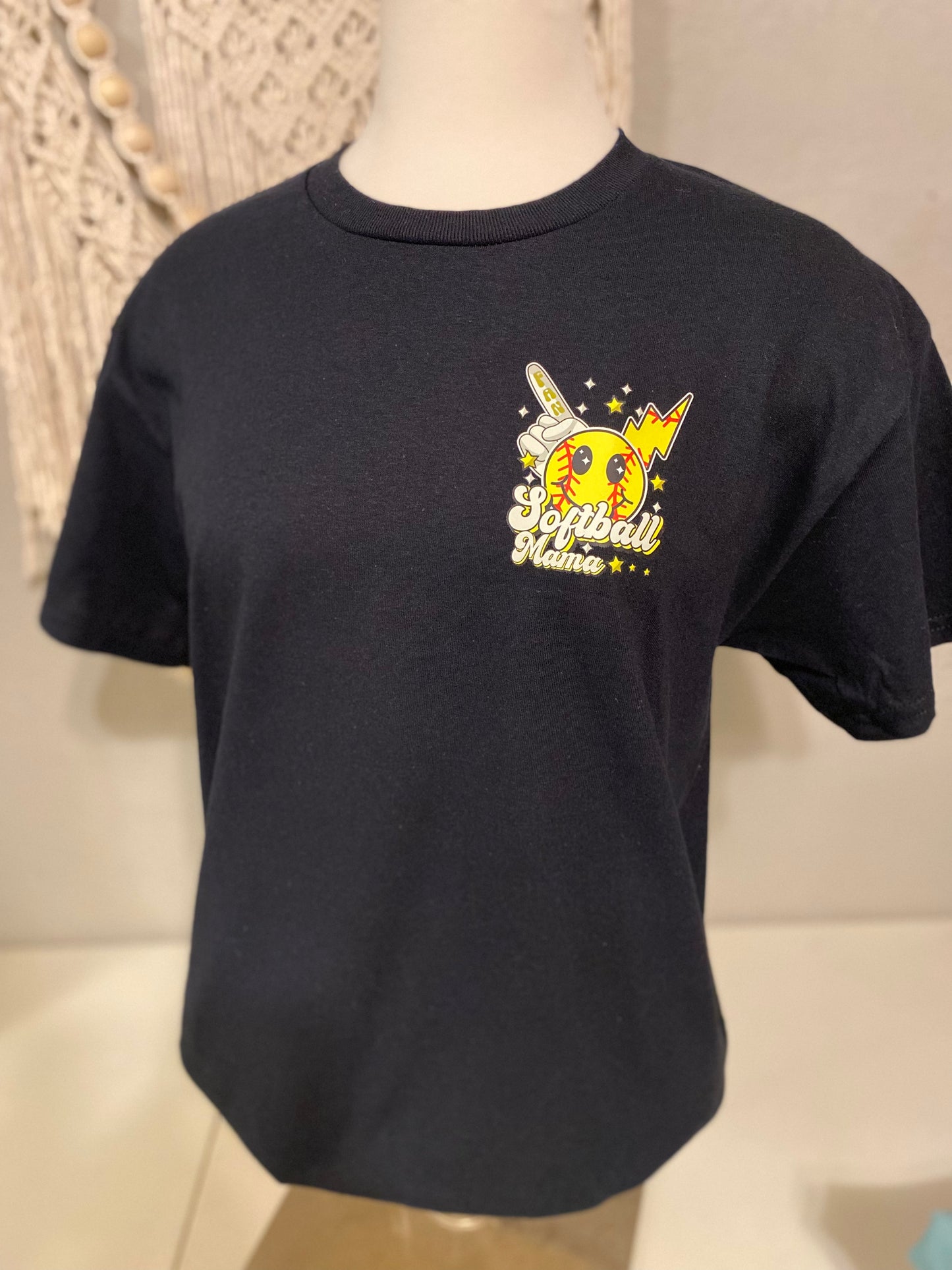 Retro Somebody’s Loud Mouth Softball Mama Double Sided