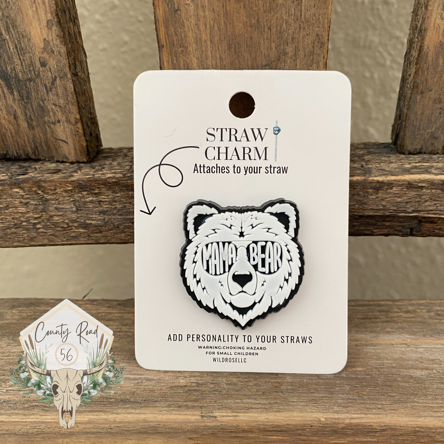 Mama Bear Straw Charm