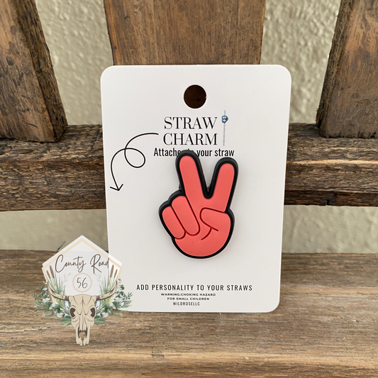 Peace Straw Charm