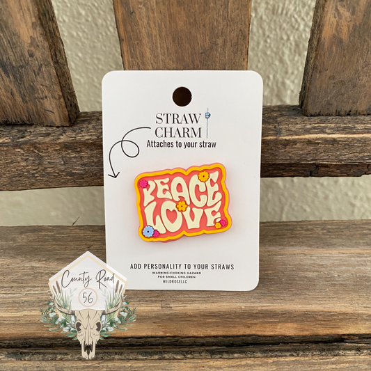 Peace Love Straw Charm