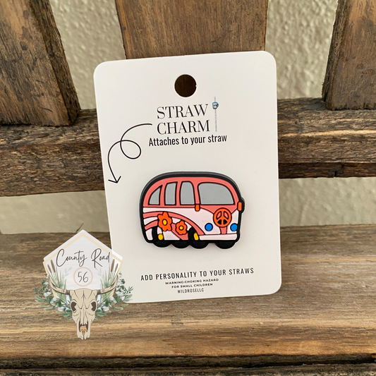 Cute Bus Straw Charm