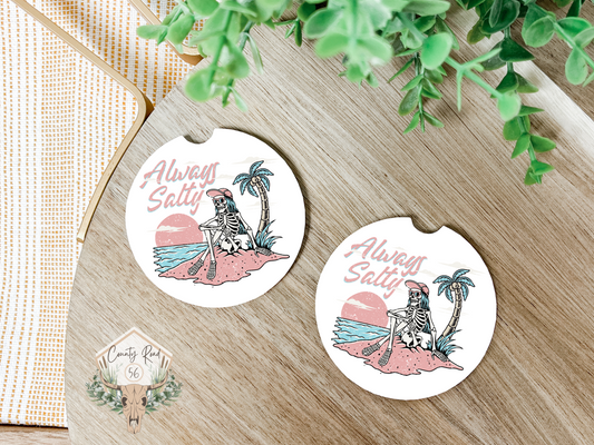 Always Salty Ceramic Car Coaster Set