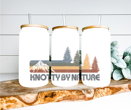 Knotty By Nature Glass Can Tumbler