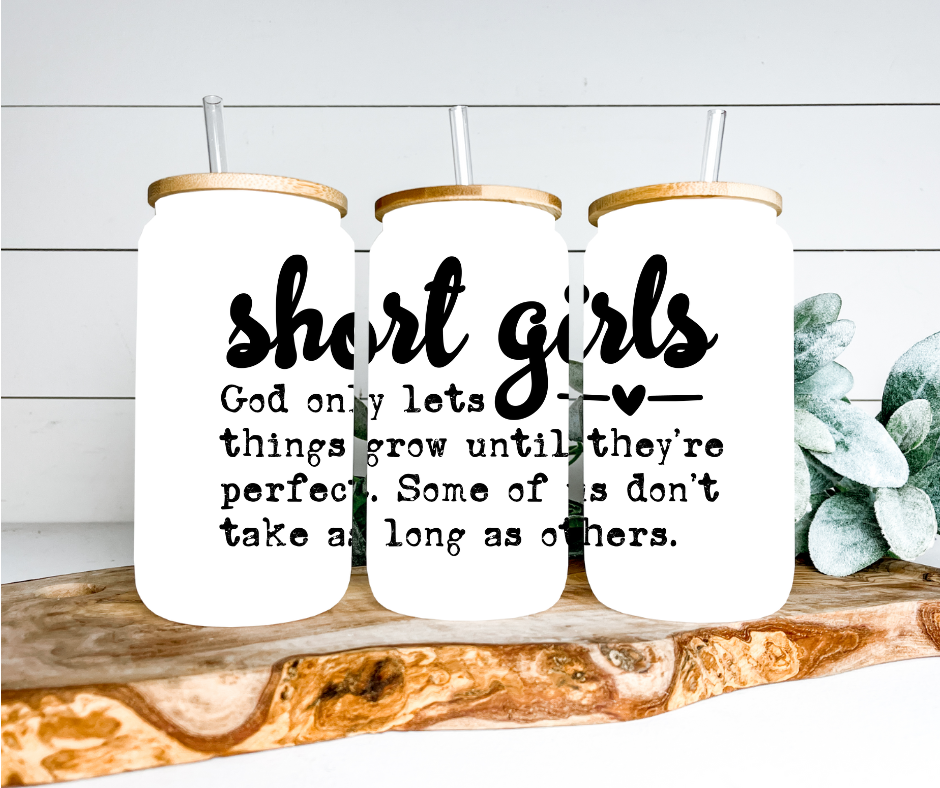 Short Girls Glass Can Tumbler