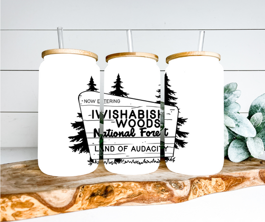 Wishabish Woods Glass Can Tumbler