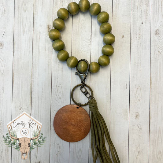 Olive Wristlet Keychain