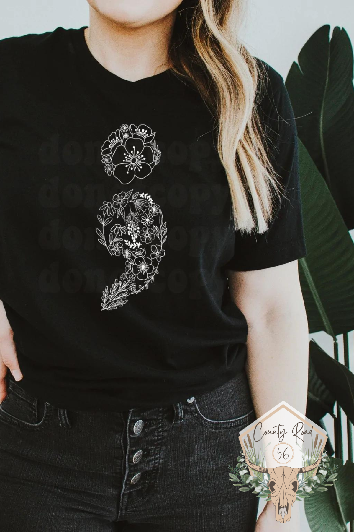 Floral Semi Colon