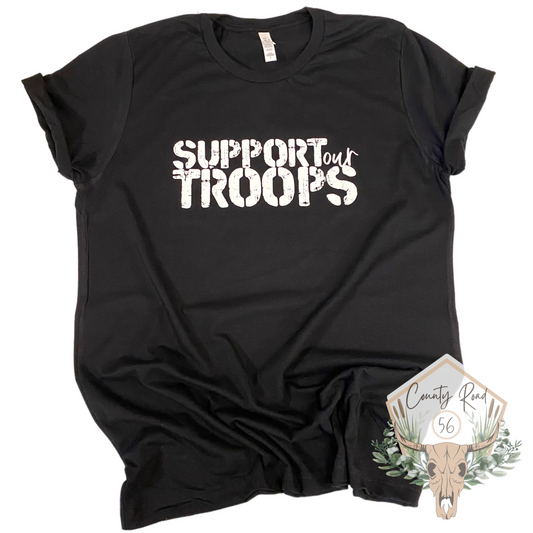 Support Our Troops / Our Flag Flies double sided